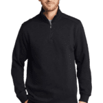 Port Authority® Slub Fleece 1/4-Zip Pullover Black