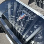 Golf cart hood with Oregon Jamboree vinyl graphic
