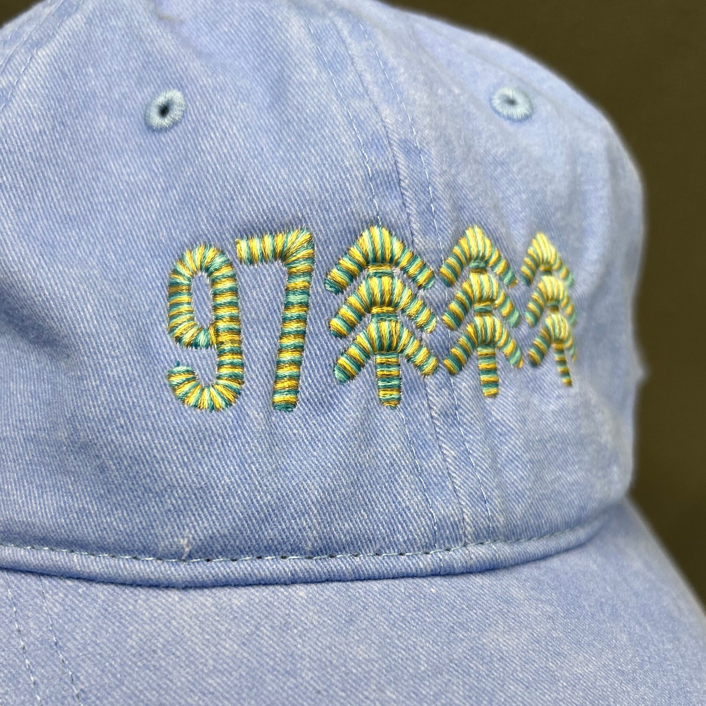 Multi-Colored Embroidery Threaded Hat