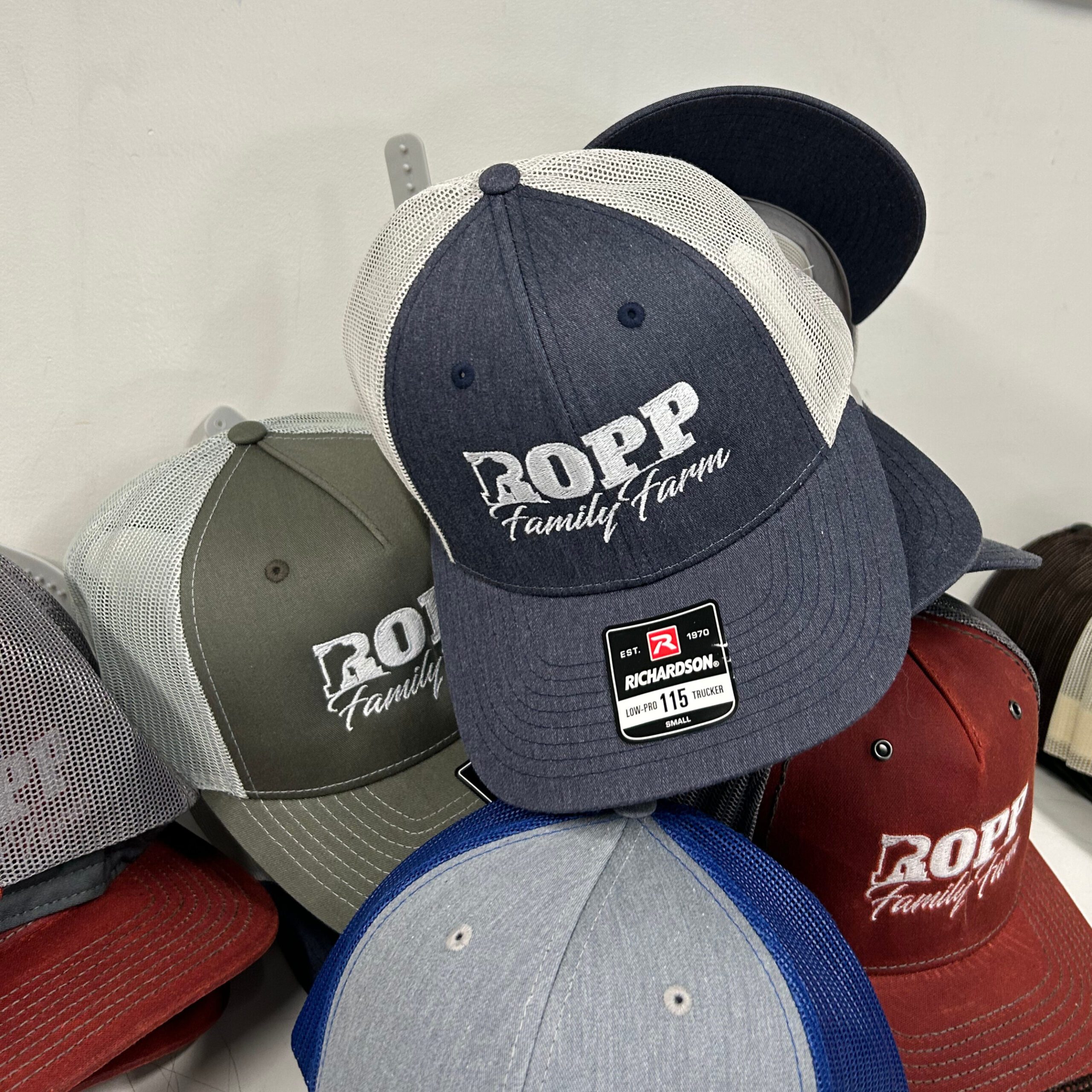 Pop Family Farm Flat Embroidery Hat